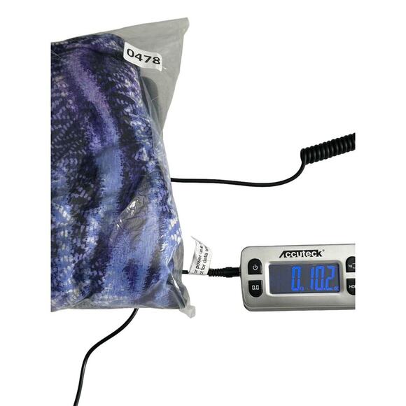 Catherines Top Size 1X Purple 3/4 Sleeve Scoop Neck Geometric Split Back Hi Lo - Picture 11 of 11